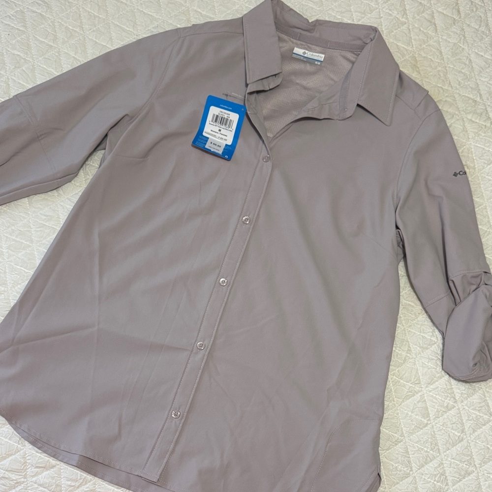 Columbia Light Purple Button-Up Shirt